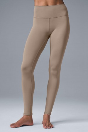 Leggins Alo Yoga High-Waist Airlift Mujer Gravel | España QPOU-58301