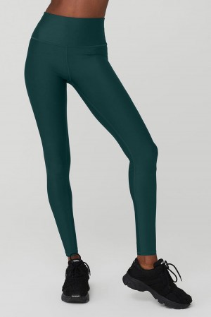 Leggins Alo Yoga High-Waist Airlift Mujer Verde | España RJVG-38609