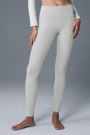 Leggins Alo Yoga High-Waist Alosoft Lounge Mujer Gris | España BUVX-62751