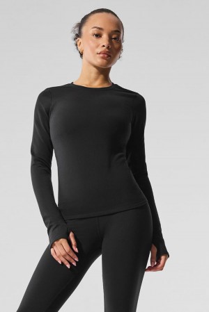 Manga Larga Alo Yoga Airbrush Winter Warm Nocturne Mujer Negras | España RIPN-96581