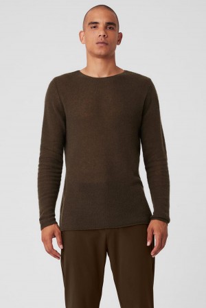 Manga Larga Alo Yoga Cashmere Reform Hombre Espresso | España JWFS-40518
