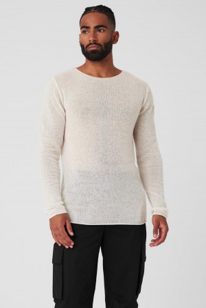 Manga Larga Alo Yoga Cashmere Reform Hombre Ivory | España GTZY-37486