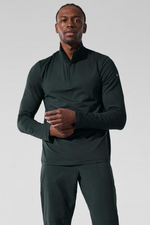 Manga Larga Alo Yoga Conquer 1/4 Zip Reform Hombre Verde | España YKDC-18657