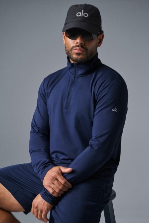 Manga Larga Alo Yoga Conquer 1/4 Zip Reform Hombre Azul Marino | España HKXG-02937