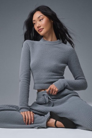 Manga Larga Alo Yoga Snuggle Up Mujer Gris | España WDEY-57689