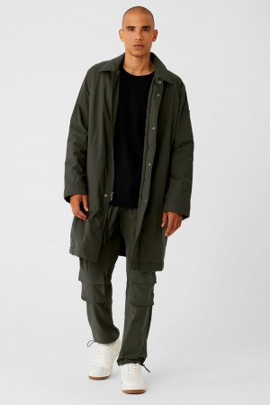 Overcoats Alo Yoga Signature Hombre Verde | España PSCB-83714