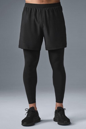 Pantalon Alo Yoga 5" Revival 2-in-1 Hombre Negras Negras | España LMBP-06754