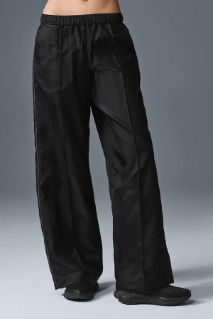 Pantalon Alo Yoga Afterglow Wide Leg Track Mujer Negras | España WADH-23689