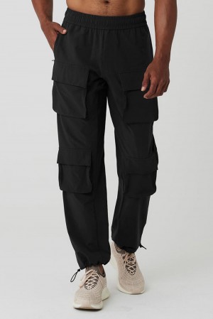 Pantalon Alo Yoga Cargo Venture Hombre Negras | España BMOZ-01792
