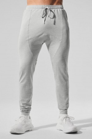 Pantalon Alo Yoga Conquer Revitalize Hombre Gris | España KOGU-18639