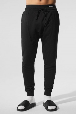 Pantalon Alo Yoga Conquer Revitalize Hombre Negras | España HFIP-02371