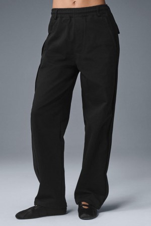 Pantalon Alo Yoga Edition Sueded Straight Leg Mujer Negras | España CTIP-07954