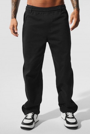 Pantalon Alo Yoga Edition Sueded Straight Leg Hombre Negras | España EXMZ-95342