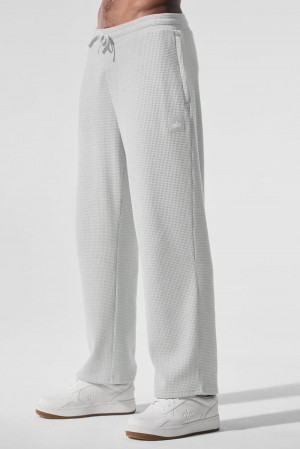Pantalon Alo Yoga Elevate Waffle Straight Leg Hombre Gris | España EJDL-95432