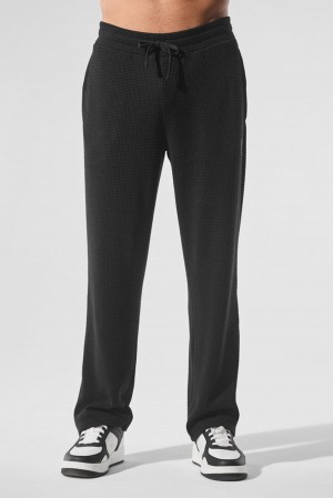 Pantalon Alo Yoga Elevate Waffle Straight Leg Hombre Negras | España CRBT-06132