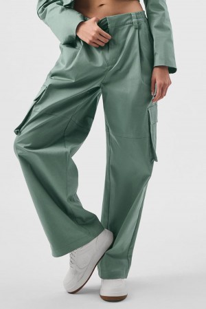 Pantalon Alo Yoga High-Waist Night Out Cargo Mujer Verde | España LIPH-52467