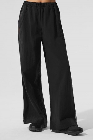 Pantalon Alo Yoga High-Waist Origin Wide Leg Track Mujer Negras | España PDNJ-39765