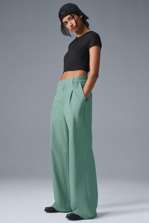 Pantalon Alo Yoga High-Waist Pursuit (Regular) Mujer Verde | España FGHC-20497