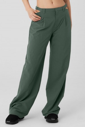 Pantalon Alo Yoga Mid-Rise Showdown Mujer Verde Menta | España WDPZ-97152