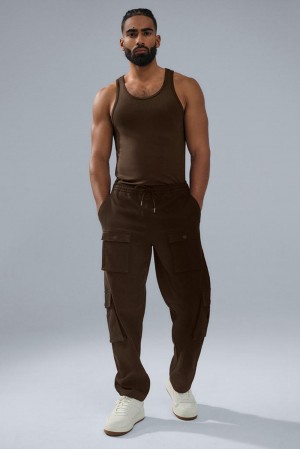 Pantalon Alo Yoga Northstar Cargo Hombre Espresso | España LXCA-05649