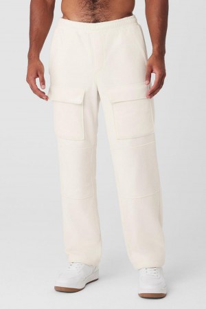 Pantalon Alo Yoga Polar Fleece Ridge Cargos Hombre Ivory | España PJDH-26135
