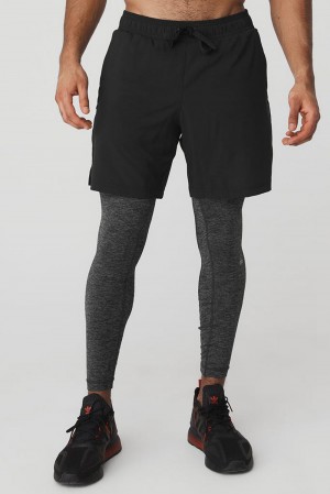 Pantalon Alo Yoga Stability 2 In 1 | España &s Hombre Negras Gris Oscuro | España BLYC-17592