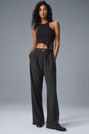 Pantalon Alo Yoga Suit Up (Long) Mujer Negras | España ZEMR-39784