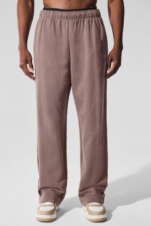 Pantalon Deportivo Alo Yoga Accolade Straight Leg Hombre Mushroom | España HLVO-69527