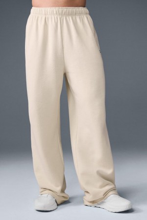 Pantalon Deportivo Alo Yoga Accolade Straight Leg Hombre Oat Milk | España FVHL-93458