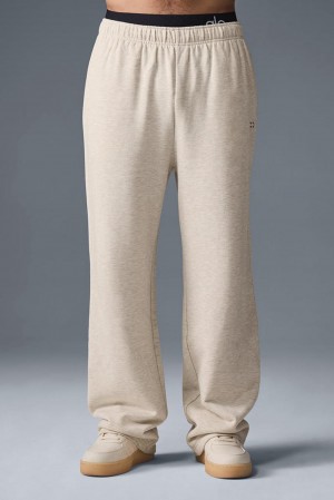 Pantalon Deportivo Alo Yoga Accolade Straight Leg Hombre Oatmeal Heather | España TPMK-96783