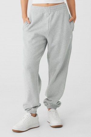 Pantalon Deportivo Alo Yoga Cuffed Renown Heavy Weight Mujer Gris | España XCQP-25307