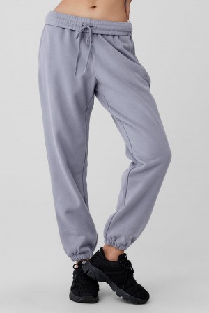 Pantalon Deportivo Alo Yoga Cuffed Renown Heavy Weight Mujer Fog | España XSJK-15834