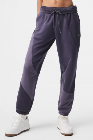 Pantalon Deportivo Alo Yoga Make Waves Mujer Italian Plum Tonal | España MUHC-73681