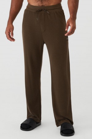 Pantalon Deportivo Alo Yoga Micro Waffle Fast Break Hombre Espresso | España KGOX-84027