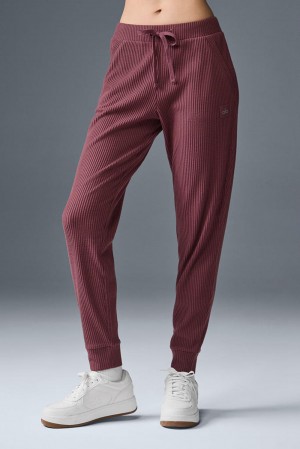 Pantalon Deportivo Alo Yoga Muse Mujer Burdeos | España NKUF-73084