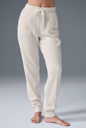 Pantalon Deportivo Alo Yoga Muse Mujer Ivory | España PJVG-74180