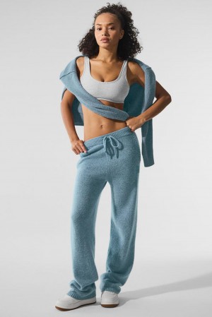 Pantalon Deportivo Alo Yoga New Class Cashmere Mujer Azules | España RYAS-36049
