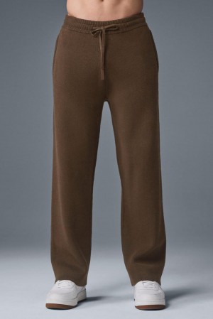 Pantalon Deportivo Alo Yoga Scholar Straight Leg Hombre Espresso | España ASBC-63521