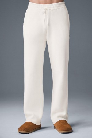 Pantalon Deportivo Alo Yoga Scholar Straight Leg Hombre Ivory | España FXND-47610