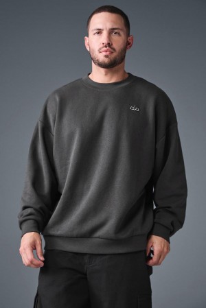 Pullover Alo Yoga Accolade Crew Neck Hombre Anthracite | España MCAD-05176