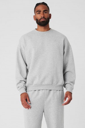 Pullover Alo Yoga Accolade Crew Neck Hombre Gris | España UVMQ-17659