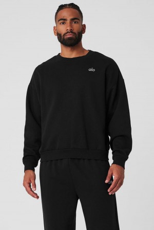 Pullover Alo Yoga Accolade Crew Neck Hombre Negras | España VTWB-10235