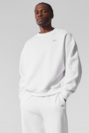 Pullover Alo Yoga Accolade Crew Neck Hombre Blancas | España UCIO-65379