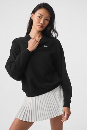 Pullover Alo Yoga Accolade Crew Neck Mujer Negras | España ASJF-18925