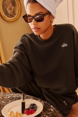 Pullover Alo Yoga Accolade Crew Neck Mujer Espresso | España TDRS-71803