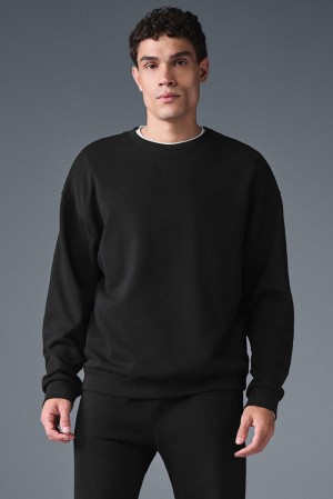 Pullover Alo Yoga Chill Crew Neck Hombre Negras | España TIVM-10973