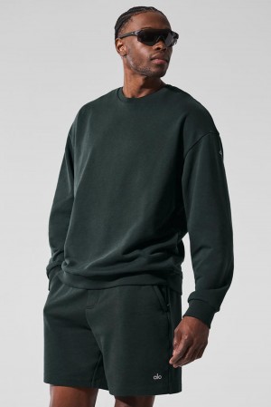 Pullover Alo Yoga Chill Crew Neck Hombre Verde | España UIDZ-17854