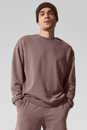 Pullover Alo Yoga Chill Crew Neck Hombre Mushroom | España DCMO-56941