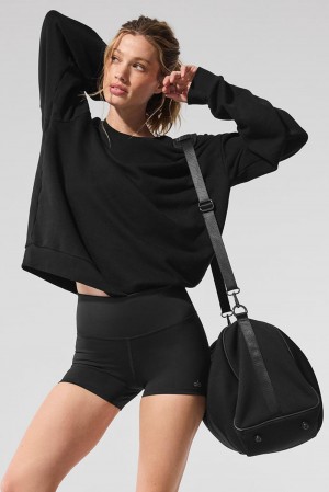 Pullover Alo Yoga Chill Crew Neck Mujer Negras | España LGVW-58049
