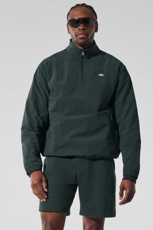 Pullover Alo Yoga Light Weight Takeaway Track Hombre Verde | España MNTO-16234